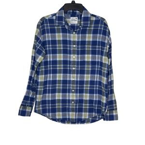 American Eagle Women Plaid Shirt Longsleeve Button Up Boyfriend Fit Cotton Small